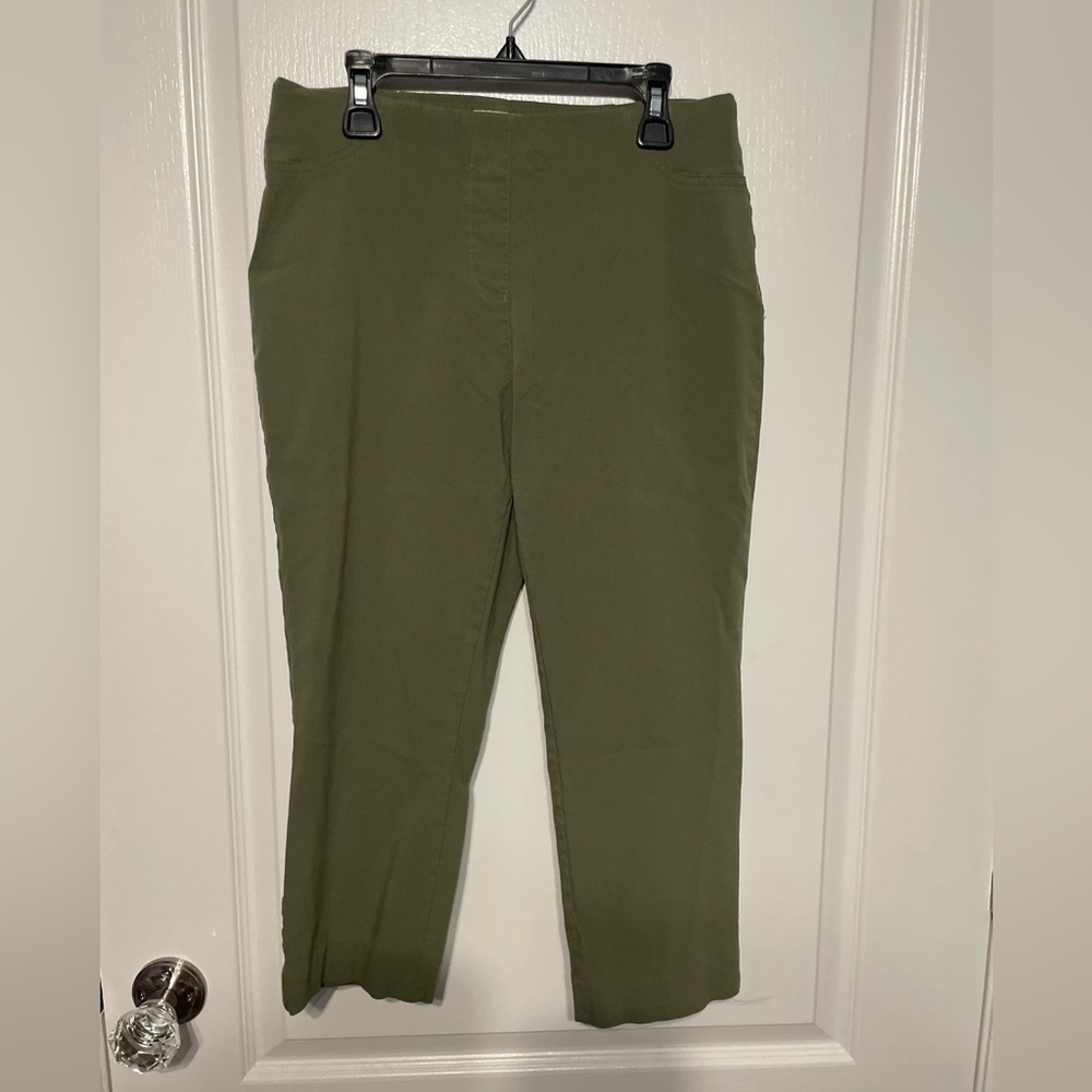 Style&Co Petite Medium green capri pants